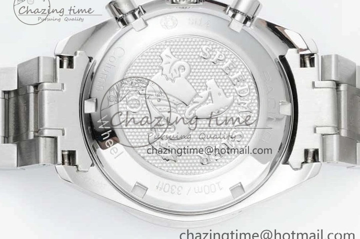 0403 Speedmaster Racing Master SS HKF Best Edition Black White Dial on SS Bracelet A Upgraded 7807